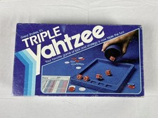 Vintage Milton Bradley Triple Yahtzee Board Game 1978 Strategy Dice Game USED