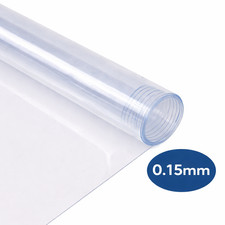 Clear PVC Tablecloth Waterproof Vinyl Table Protector Roll 0.15 mm Thick