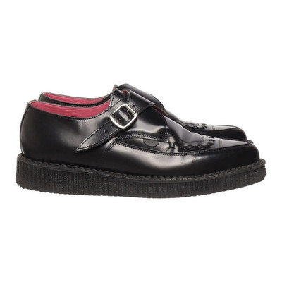 UNDERGROUND Molly Goddard Herren Halbschuhe Schwarz Leder Schnalle Plateausohle