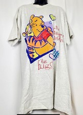 Vintage Disney Winnie The Pooh Night Shirt Plus Size Friendly Tigger Pooh