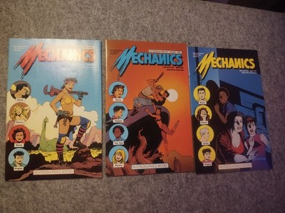 Mechanics 1 2 3 1985 Fantagraphics Full Set Lot jaime Hernandez love rockets