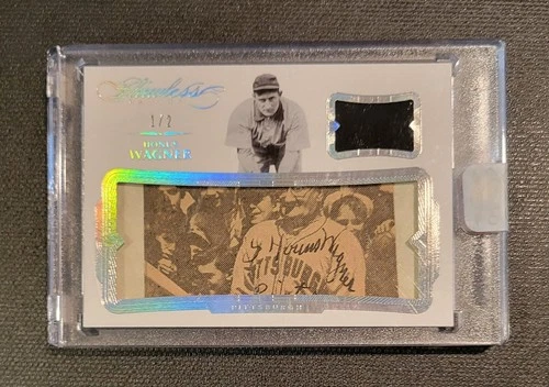 2017 Panini Flawless John Honus Wagner Cut Signature Patch #1/2 Pirates
