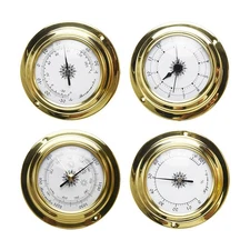4-Pack Mini Hygrometer Thermometer, Weather Station Set, Portable Marine Wall...