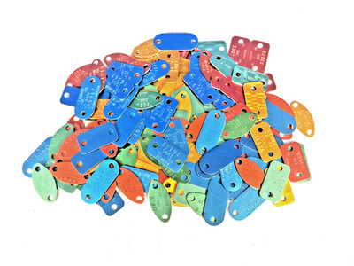 160 Aluminum LEHIGH COUNTY, PA DOG LICENSE TAGS, different numbers, colors Lot B