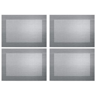 ASA Selection 78088076 Weboptik Tischset, 46 x 33 cm, Polychlorid, silber/schwar