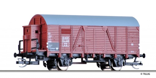Tillig TT 14128: Gedeckter Güterwagen Gr 20 der SAAR-Bahnen - Epoche III | Zustand: Neu