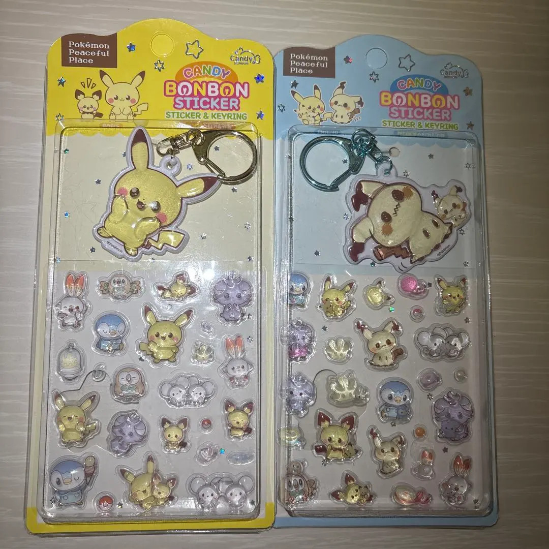 Pokemon Poke Piece Korea Limited Candy Sticker Keyring Set