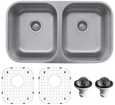 Karran USA U-5050-PK1 U Series 31-1/2" Undermount Double Basin - Stainless Steel