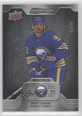 2023 Upper Deck Engrained Rookies Ebony 19/49 Matthew Savoie Matt Rookie RC av1