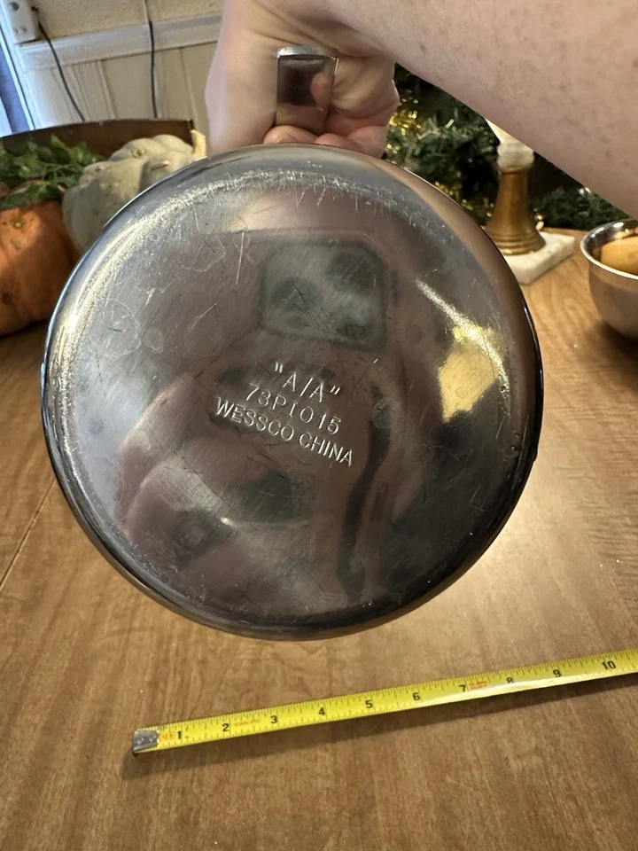 Juego de jarra y crema vintage de acero inoxidable WESSCO 73P1015 aerolínea hospitalidad Foto 4 de 4