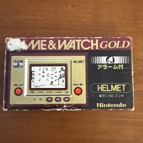 NINTENDO GAME & WATCH  HELMET  GOLD BOXED WITH MANUAL 1981 Working