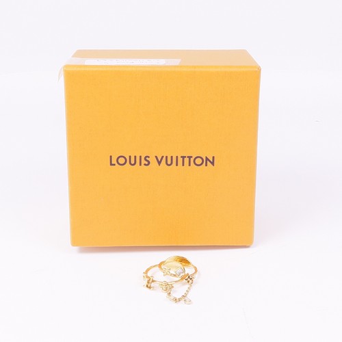 LOUIS VUITTON LV In The Sky Ring M1089S Metal Gold US#5.5/6.25 - Picture 9 of 9
