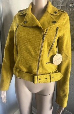 NWT EMORY PARK Women s MOTO JACKET BIKER Long Sleeve Ribbed Texturized sz S