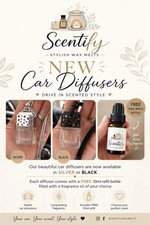 Car Diffuser Air Freshener with Oil In A Scent Of Your Choice, All Safe