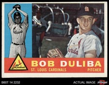 1960 Topps #401 Bob Duliba Cardinals 5 - EX