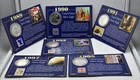 LOT of 6 American Silver Eagle 1 OZ SILVER COINS 1989 - 90 - 91 - 95 - 97 - 98
