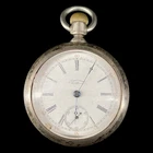 Antique American Waltham 17 Jewels Coin Silver Pocket Watch 2.25"