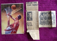 ORIGINAL 1940s ASHLAND, MEDFORD OREGON HIGH SCHOOL BASKETBALL: PROGRAM/STORY/PIX