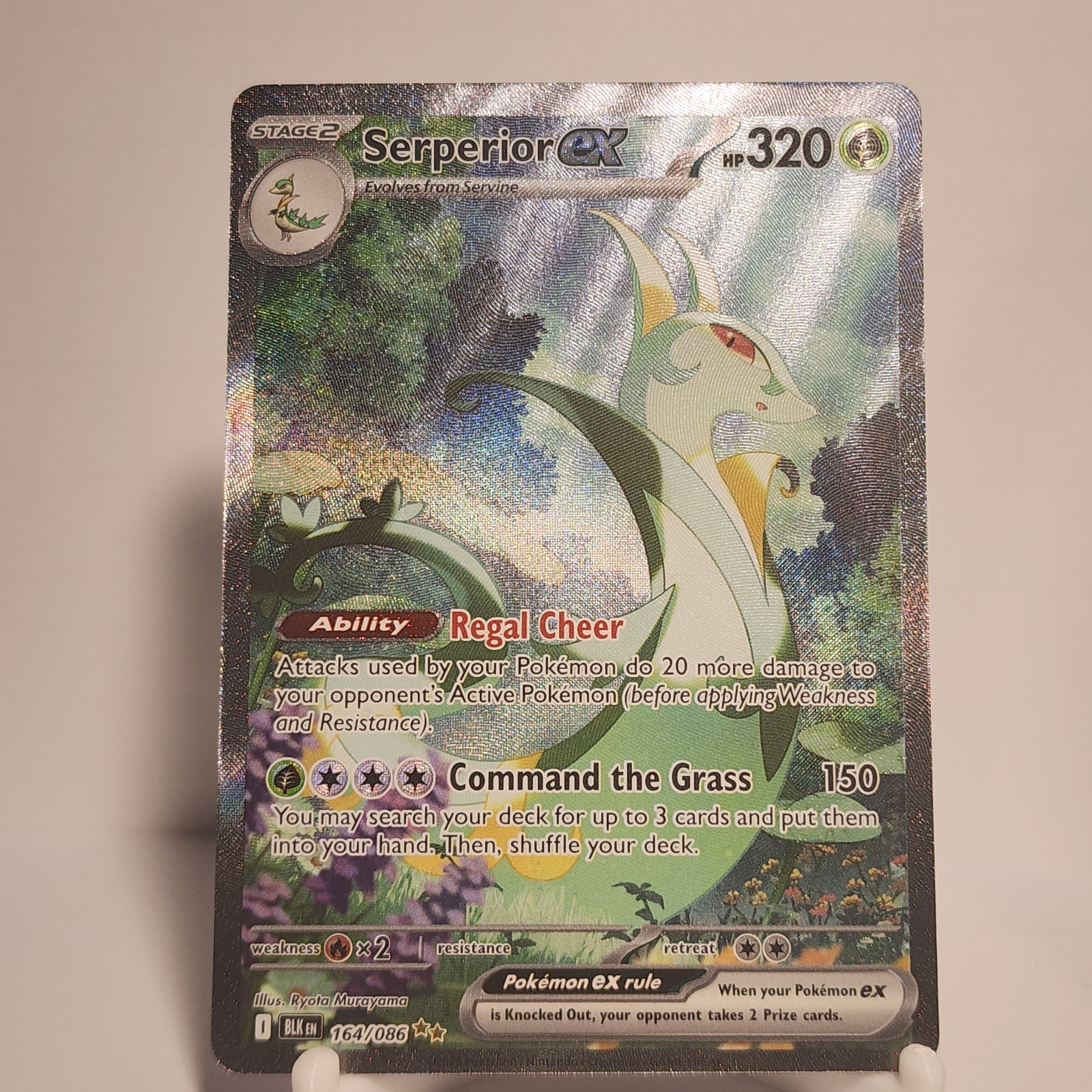 Pokémon TCG Serperior EX Sir 164/086 Black Bolt English Card Near Mint Condition