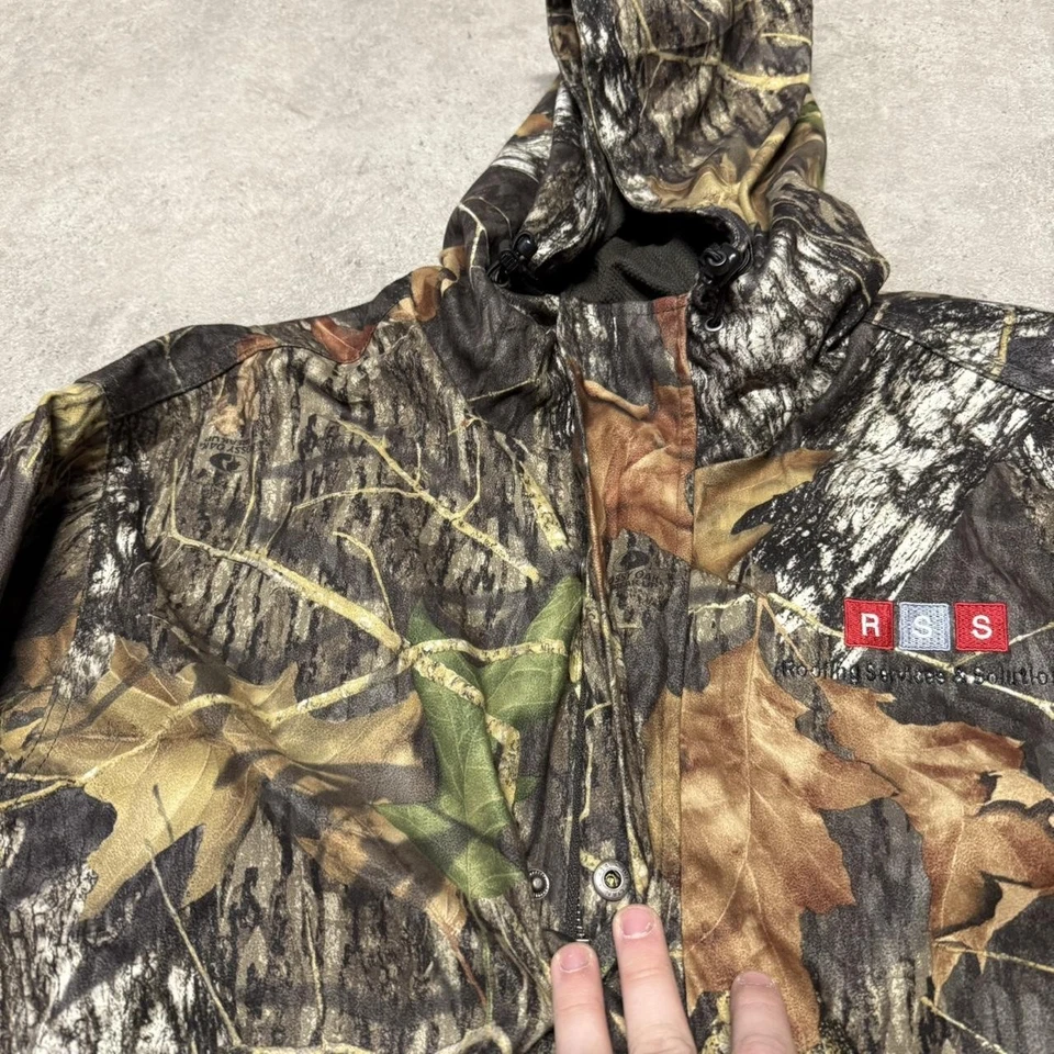 Vintage RealTree Mossy Oak Quarter Zip Jacket with Hood - Image 4 of 4