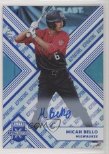 2018 Panini Elite Extra Edition Aspirations Blue 20/50 Micah Bello #72 Auto hg6