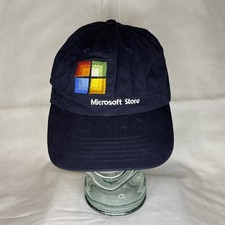 Vintage Microsoft Store Employee Hat with large full color logo