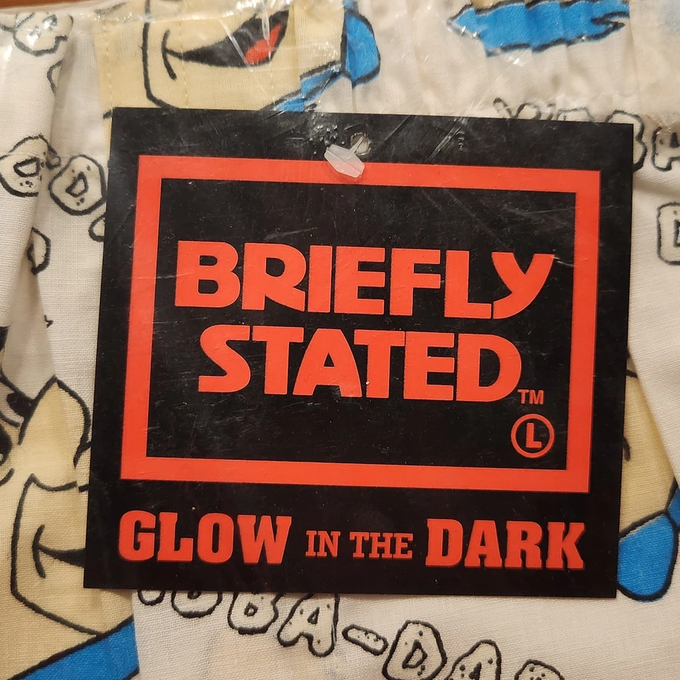 Ropa interior boxers vintage 1991 brevemente declarada Fred Picapiedra brilla en la oscuridad L Foto 4 de 4