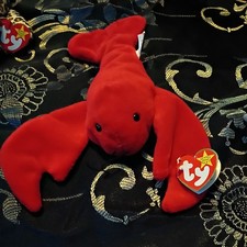 RARE Ty Beanie Baby Pinchers the Lobster Retired Tags 6-19-93 PVC Pellets