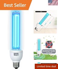 25 Watts UVC Light Bulb Ozone Free, UV Light for Bedroom/Bathroom/Closet/Kitc...