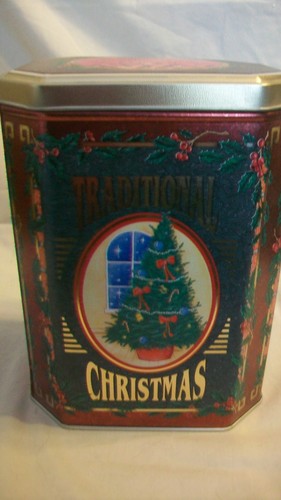 DECORATIVE METAL TIN, TRADITIONAL CHRISTMAS TREE - Picture 3 of 4