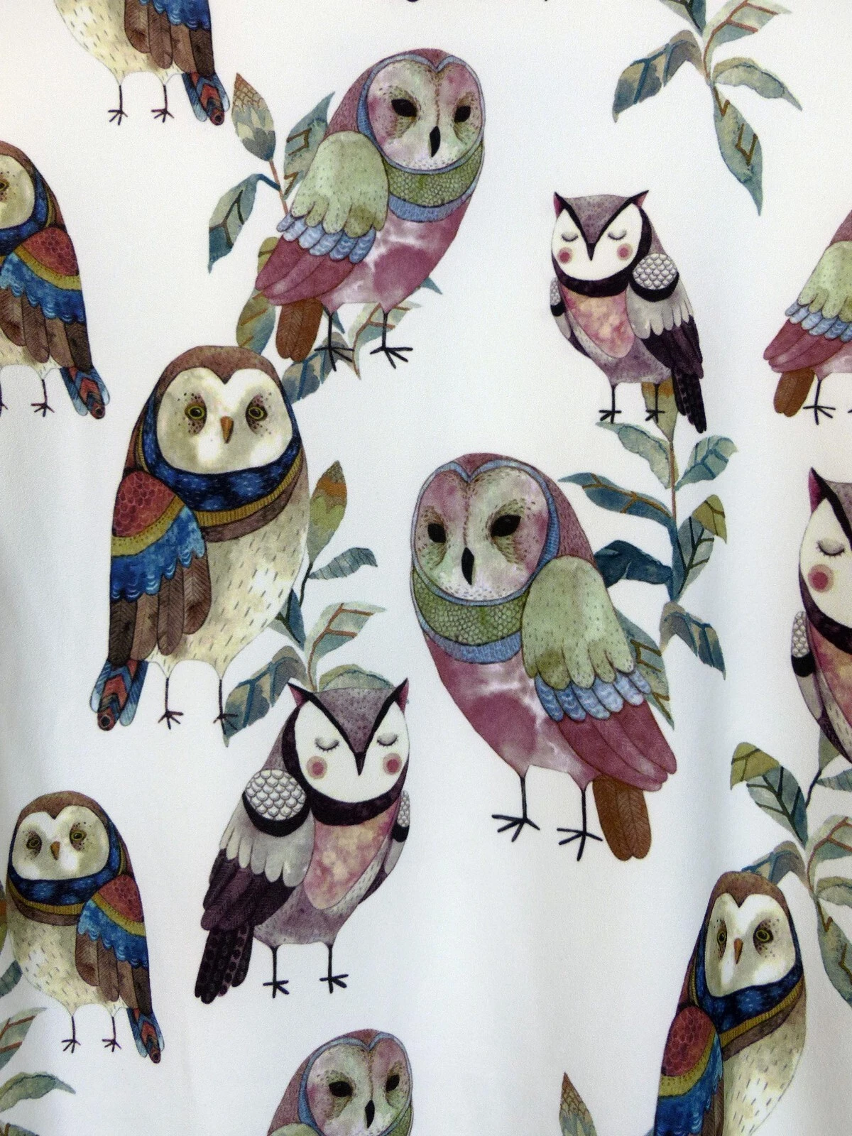 OFF WHITE Abito The Moon Owl stampa all over donna L bianco sporco maniche corte mod kidcore