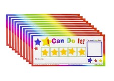 Classroom Pack of 10 I Can Do It Star Token reward board, incentive autism chart