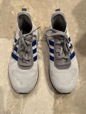Men's Adidas Phosphere Running Shoe White/Royal Blue/Grey FW3450