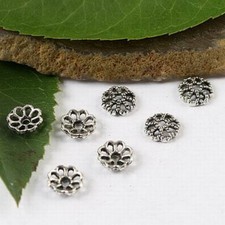 100pcs Tibetan silver 6mm flower bead caps h1703
