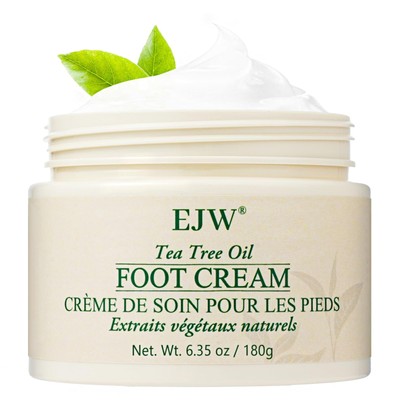 Tea Tree Foot Cream - Intensive Moisture for Dry, Cracked Heels and Feet, Inf...