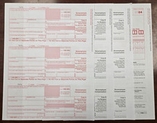 2024 IRS Tax Form 1099 NEC - 12 Recipients LASER 3 Pt  2 1096 - No Envelopes