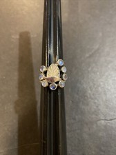 Vintage Sterling Silver 925 Mother of Pearl Moonstone Ring Size: 7