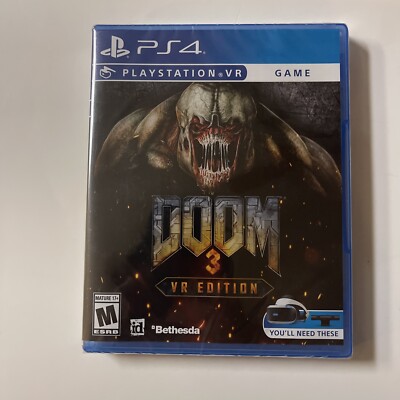 Doom 3 VR Edition (Sony Playstation 4, 2021) PS4 Bethesda Game Brand New Sealed