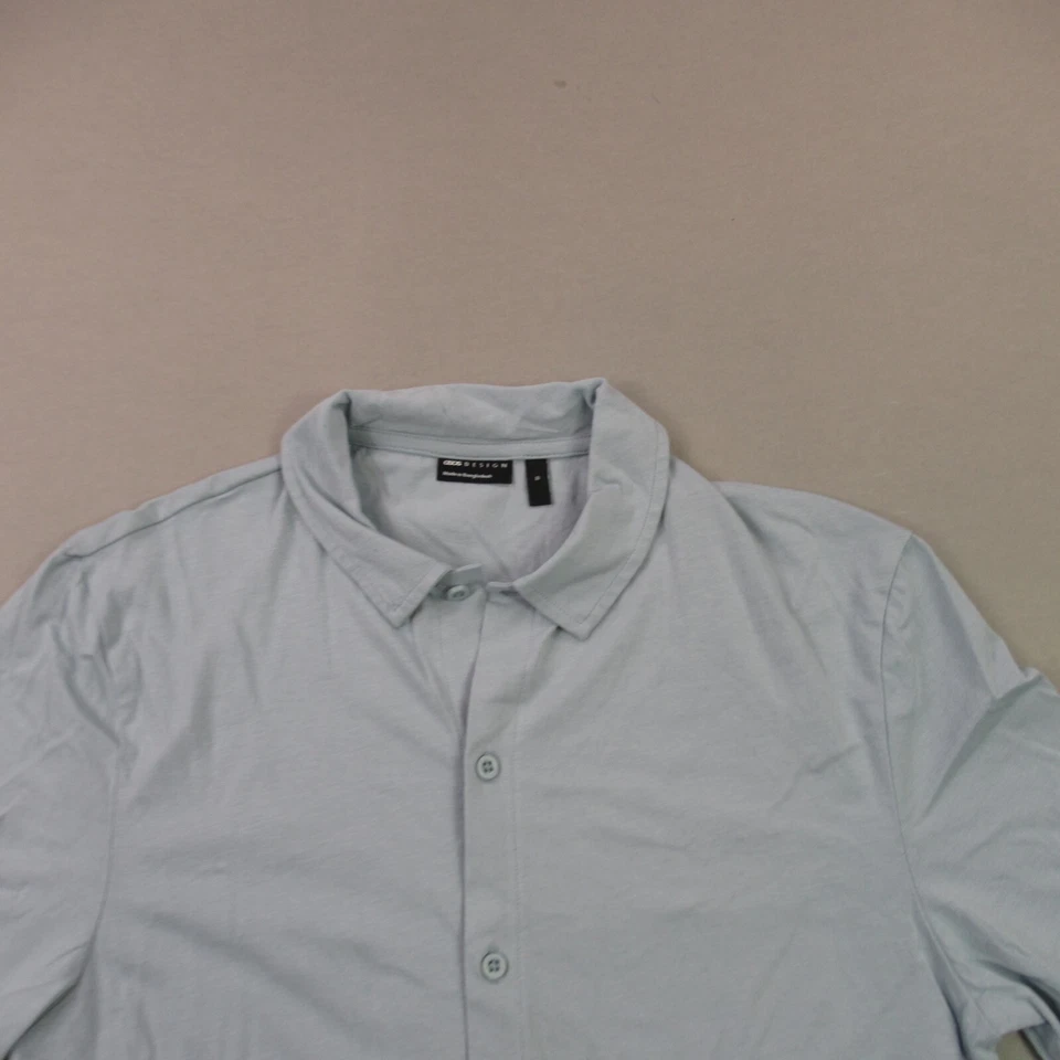 Asos Design Shirt Mens Small Long Sleeve Button Front Blue Cotton - Image 3 of 4