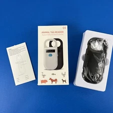 New RFID Animal Tag Reader EMID FDX-B ISO Chip Microchip Reader OLED USB Black