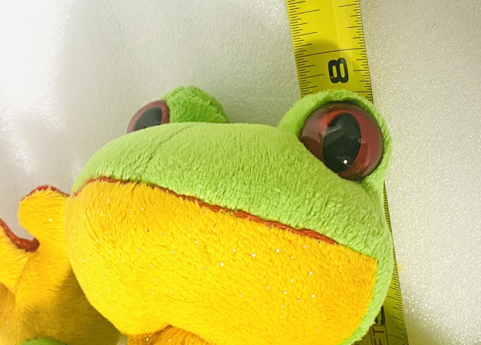 Ganz Tree Frog Stuffed Animal Toy Plush Green Yellow Red No Code 7” - Image 3 of 4