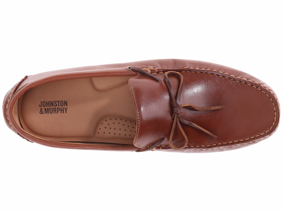 Johnston & Murphy Men's 8.5 Hardiman Tan Full Grain Leather Penny Johnston & Murphy Men's 8.5 Hardiman Tan Full Grain Leather Penny