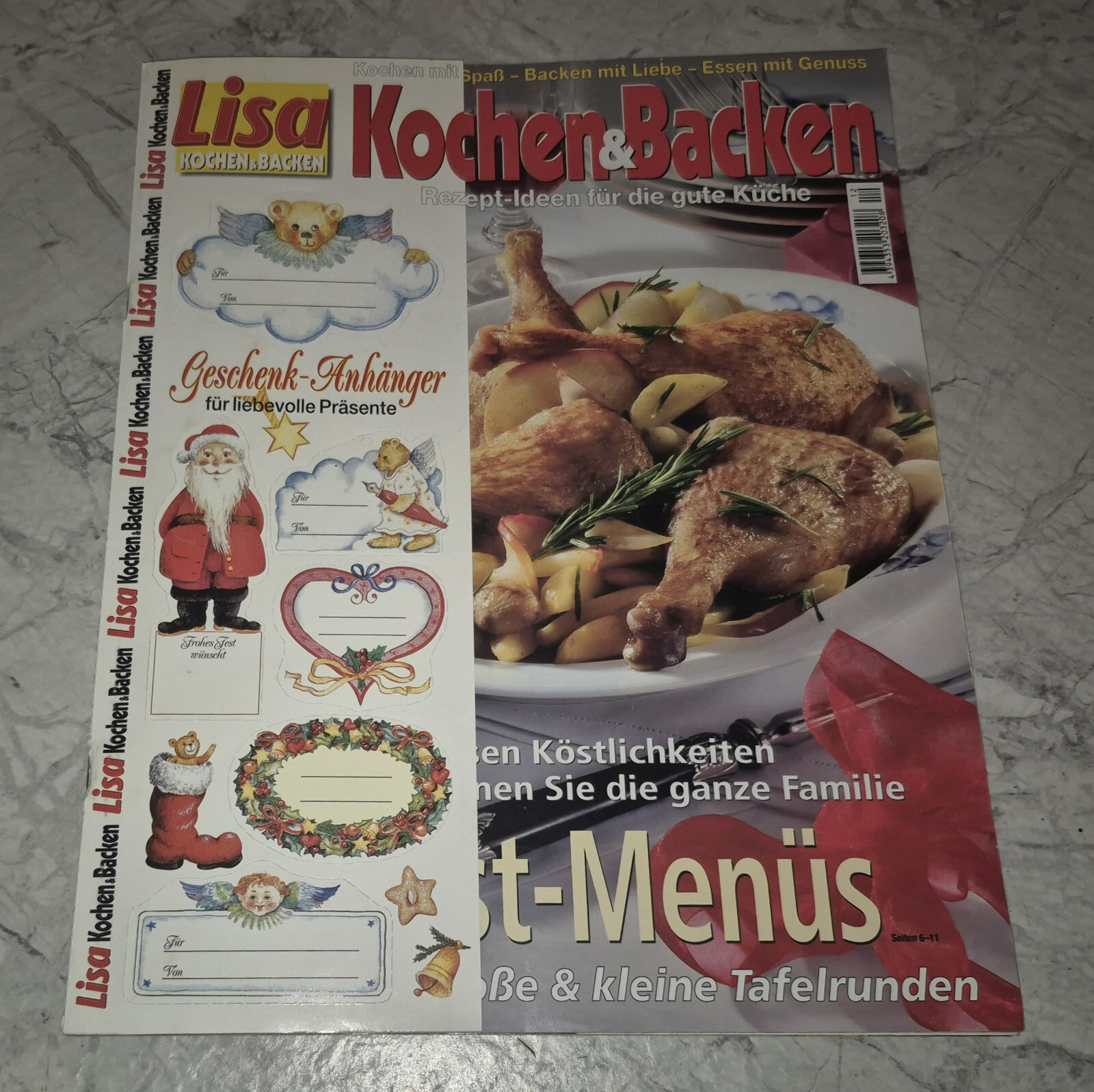 Lisa Kochen & Backen 12/2000 Geschenkanhänger Festmenüs Torten Weihnachtsbräuche