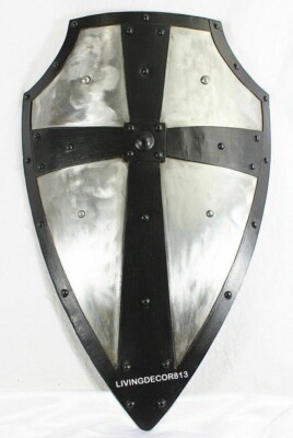 28' Heather shield Battle Armor Gothic LAYERED STEEL CROSS SHIELD HAVY