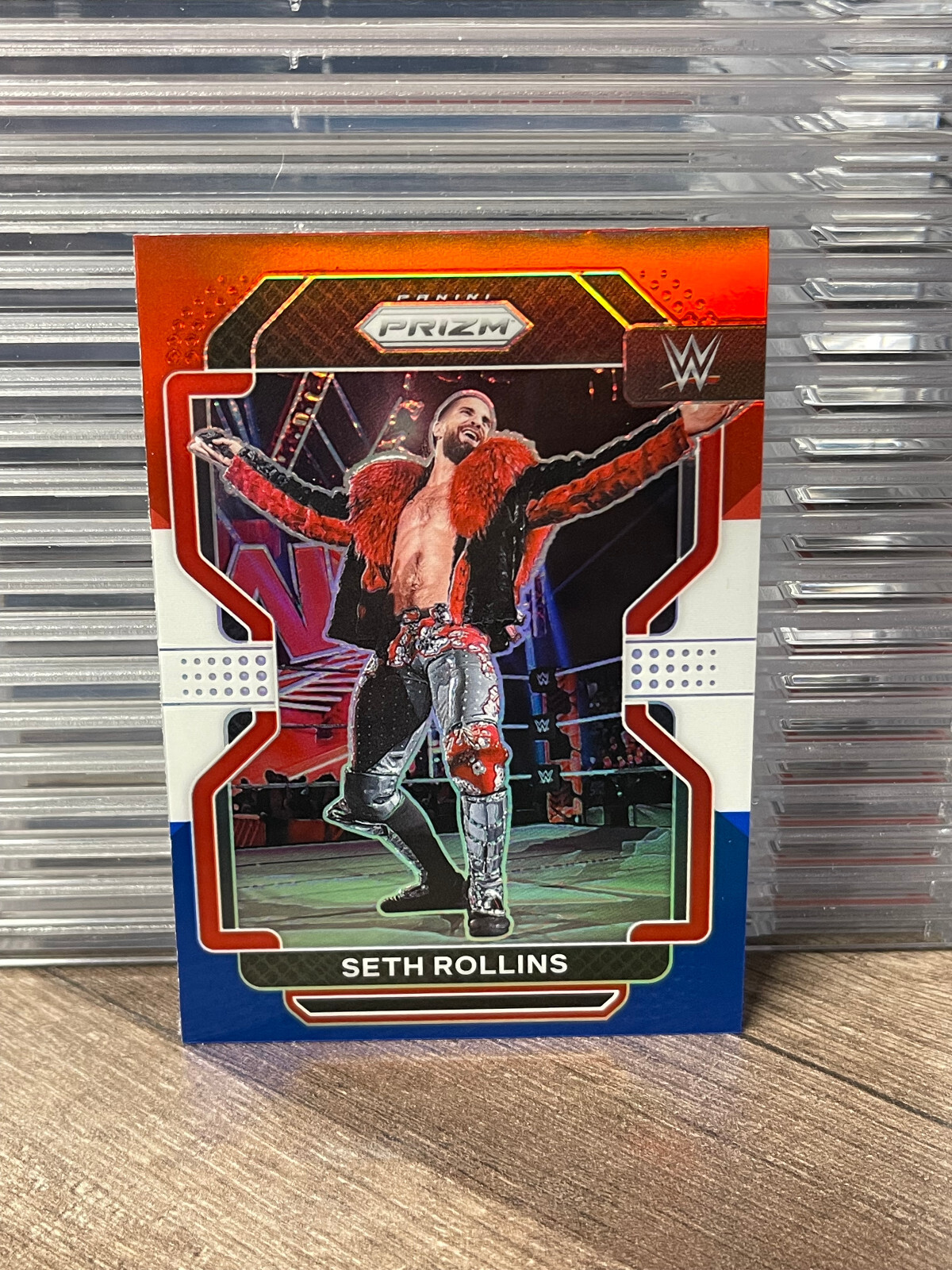 2022 WWE Prizm Wrestling Seth Rollins Red White Blue Prizm #111