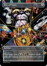 Marvel - Thanos - Fist of Suns - Fanart Borderless Style EDH and Playtest