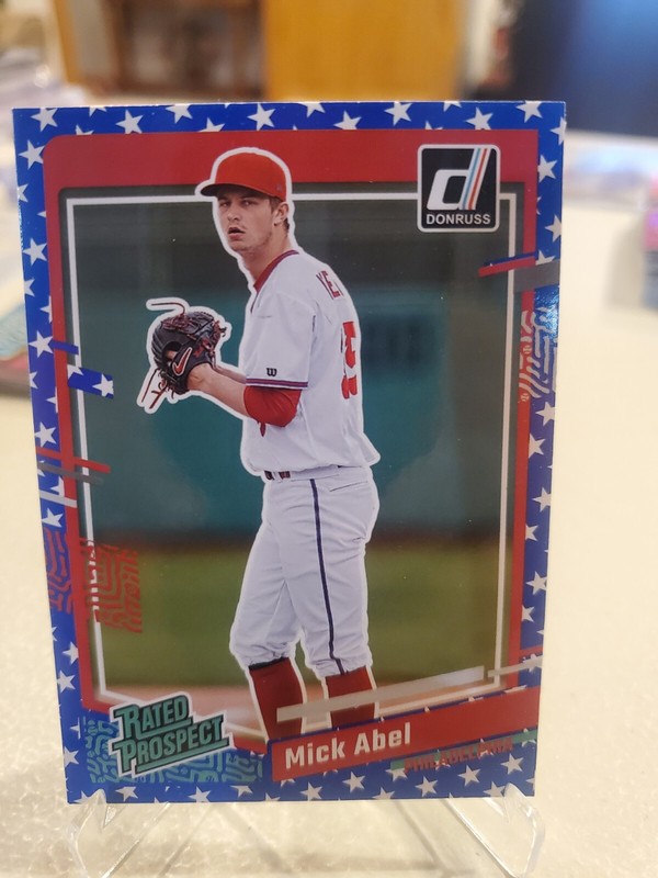 2023 Panini Donruss Rated Prospect Independence Day #58 Mick Abel (RC) Phillies