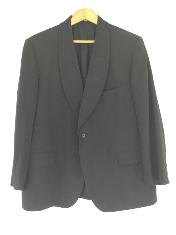 VTG LORD WEST TUX COAT MENS 44S TUXEDO JACKET WOOL SILK SHAWEL LAPEL BLACK A EUC - Image 4 of 4