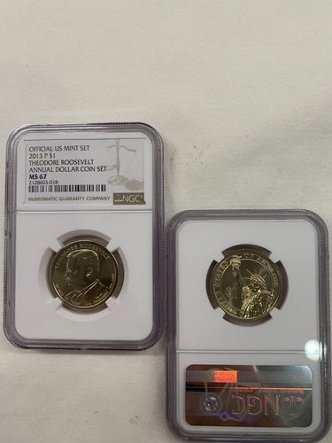2013 P THEODORE ROOSEVELT ANNUAL DOLLAR SET NGC MS67