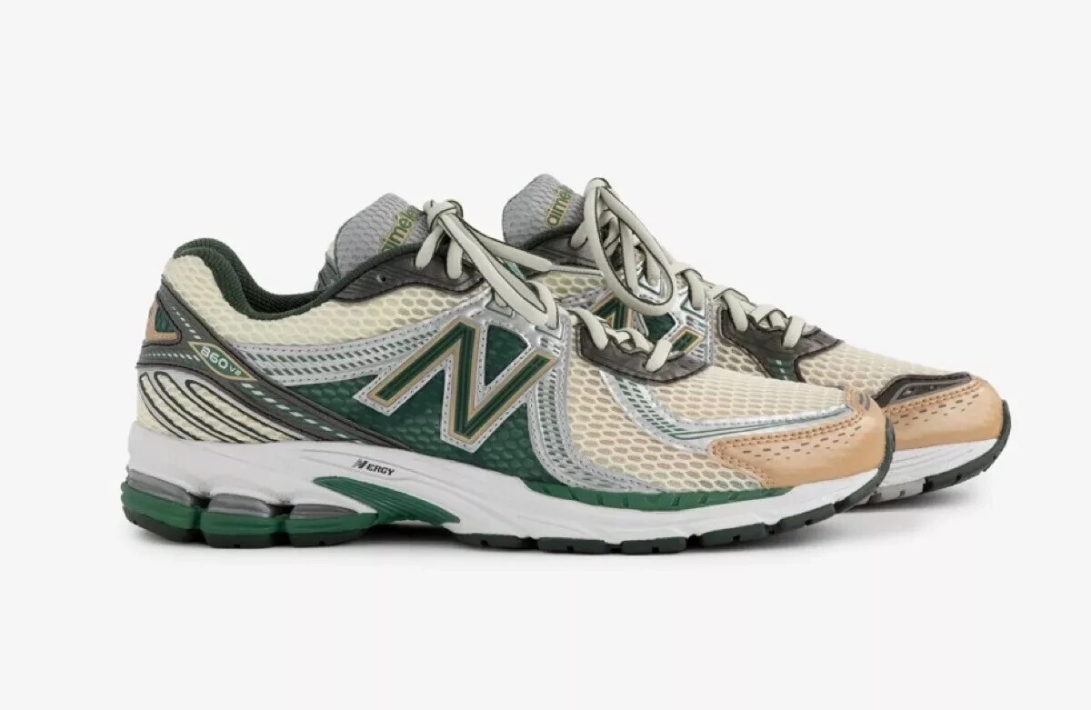 【中古】【未使用】LIVESLINGER YA-ON COMPLETE Size 8.5 - Aimé Leon Dore x New Balance 860v2 Green for sale